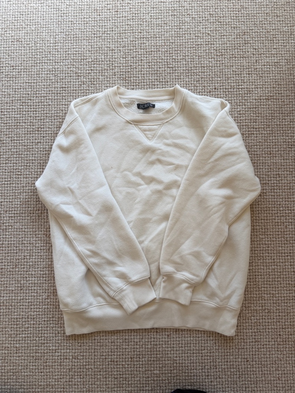 J. Crew Cream Crewneck Sweatshirt